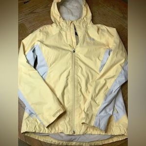 All yellow north face hoodie , great for rainy weather .. worn only once .